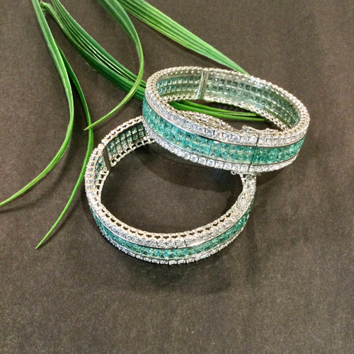 RK79 BRACELET PAIR SWAVROSKI MINT 2.4