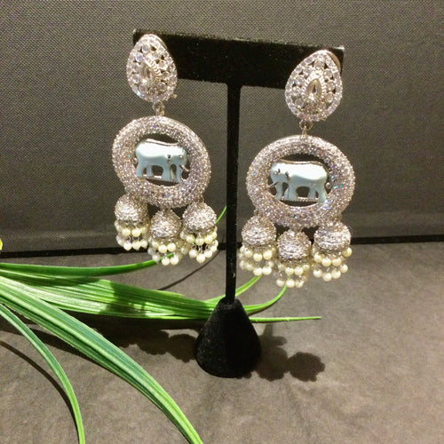 GA852 EARRING ELEPHANT CZ