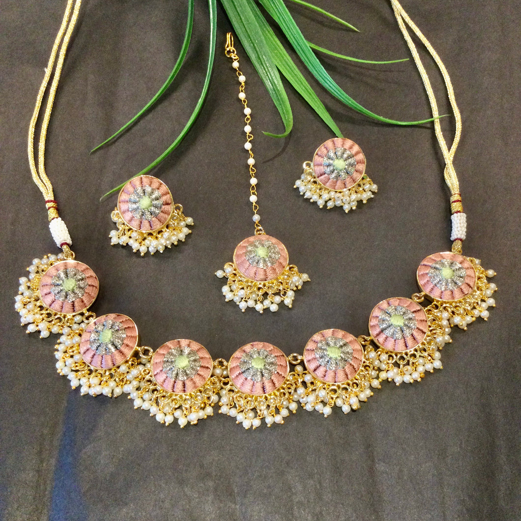 CS 105 LEGACY SARI SILK THREADWORK BRIDAL SET