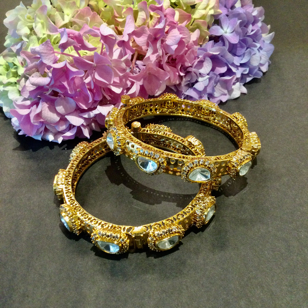 OP968 BRACELET POLKI AD PAIR 2.4 GOLD