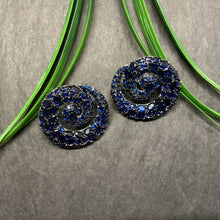 SG4549 EARRING SPIRAL STUD BLUE