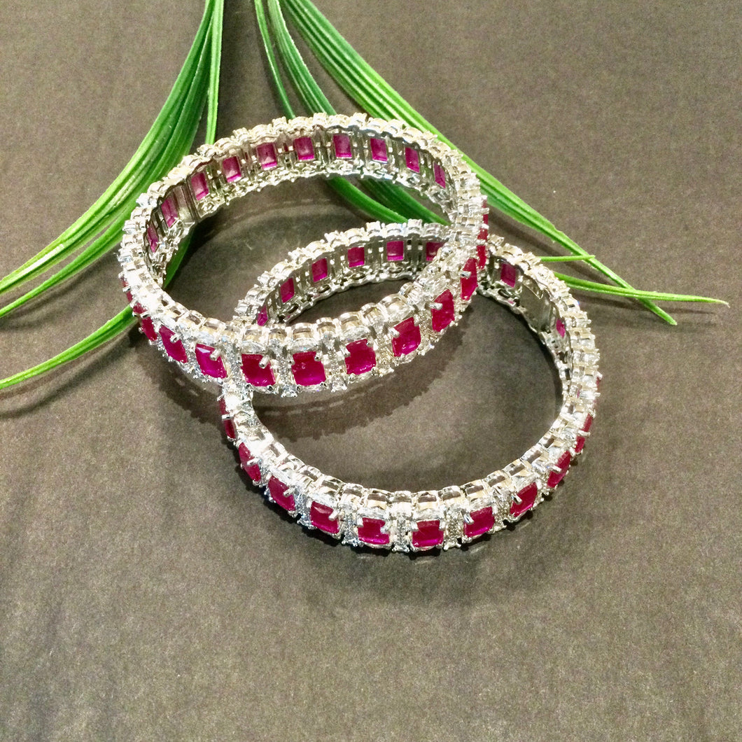 SG4304 BRACELET RED BANGLE PAIR 2.2