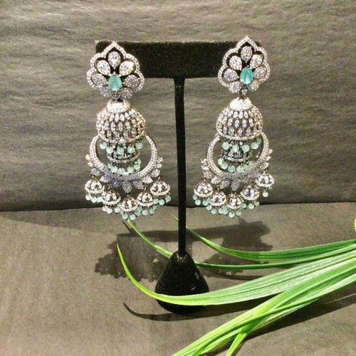 SG4088 EARRING OXIDISED JHUMKI MINT