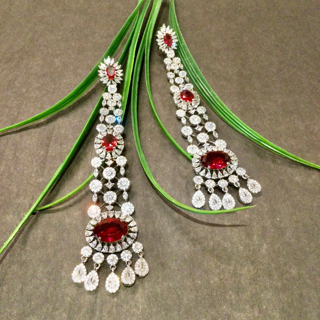 SG4258 EARRING AD LONG RED