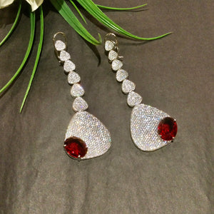 SG4061 EARRING ALL AD IN RED