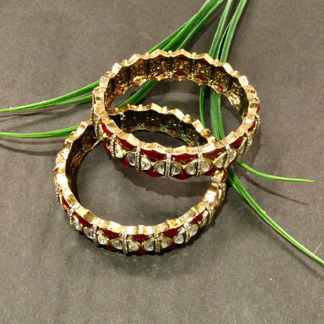 SG4369 BANGLE PAIR RED 2.2