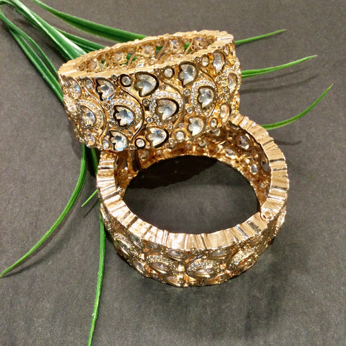 SG4397 THICK KUNDAN BANGLES 2.0