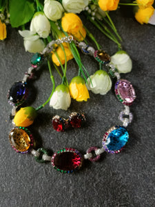 PP6962 GLAMOUR OVAL SEMI PRECIOUS SET
