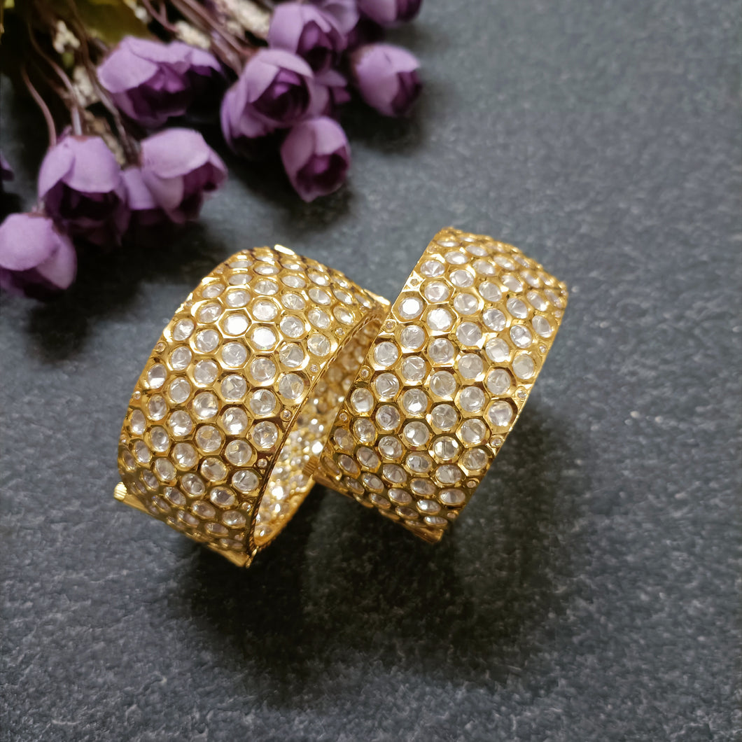 PP7078 BRACELET THICK MULTI KUNDAN PAIR SIZE 2.4