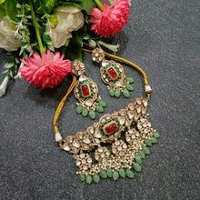 PP7114 LEGACY MINT RED HANGING CHOKER SET