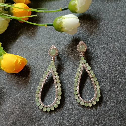 PP6597 EARRING CZ MINT LONG