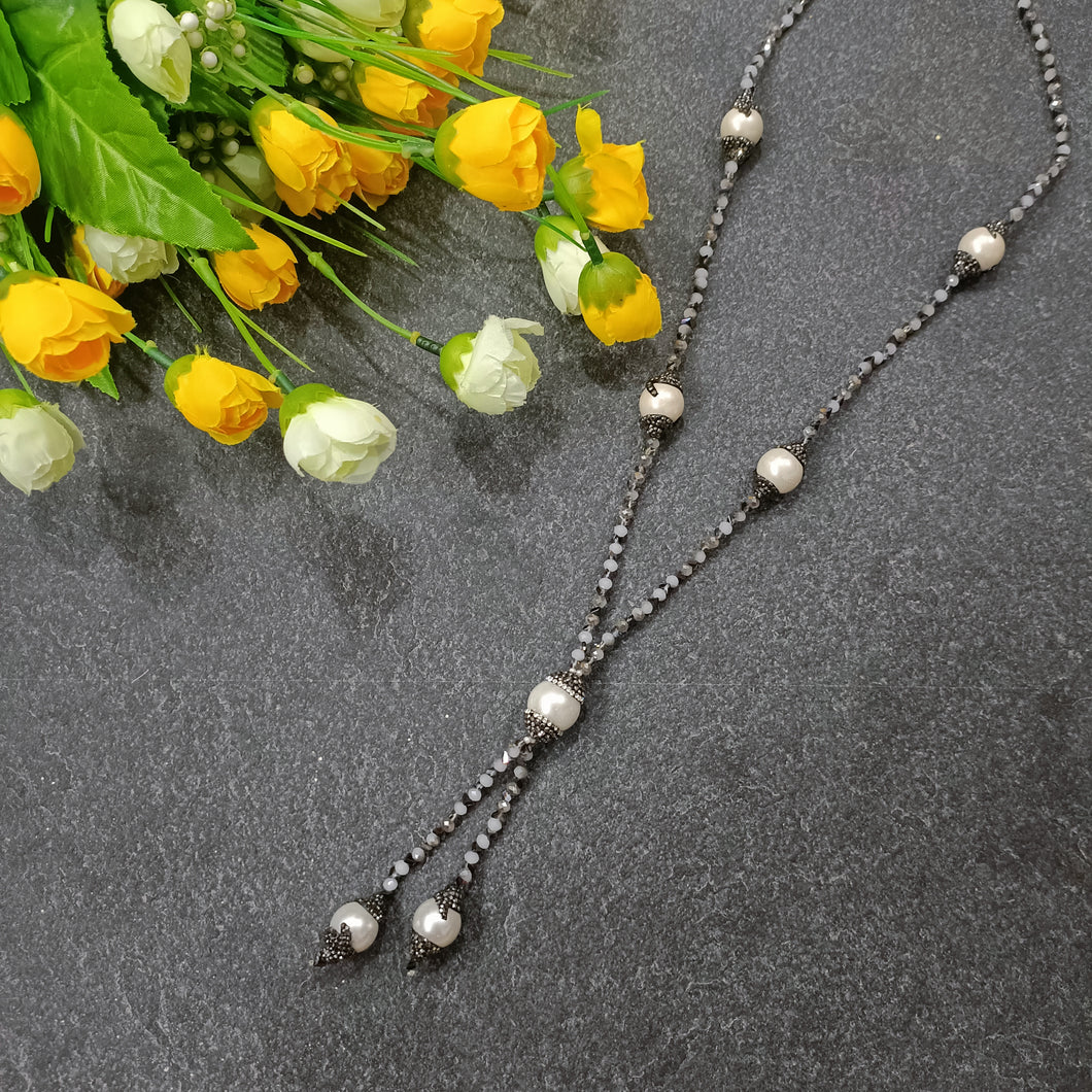 PP6441 GLAMOUR LONG BEAD CHAIN WITH PEARL ACCENTS