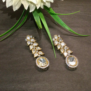 OP681 EARRING POLKI LONG