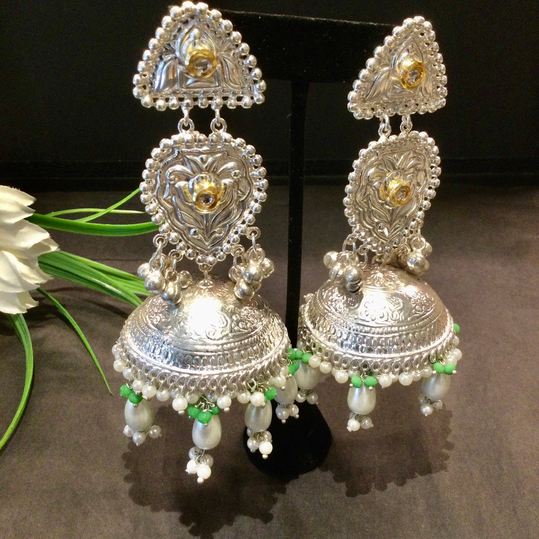 KJ432 EARRING GERMAN SILVER