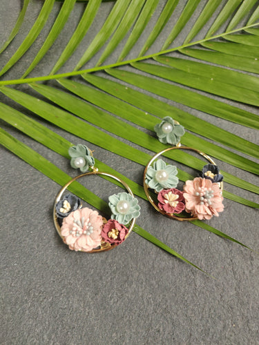 PP4501 EARRING FLOWER SILK