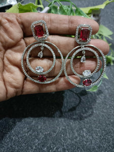 PP5699 EARRING HOOPS CZ
