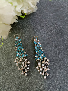PP5408 EARRING AQUA WATERFALL