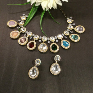 SG3525 GLAMOUR MADHURI SET MULTI STONES