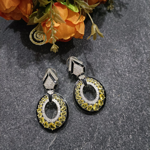 PP6133 EARRING YELLOW BLACK