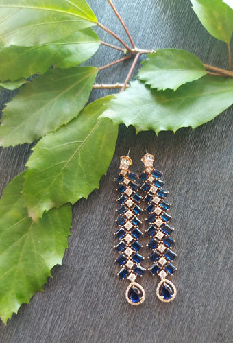 SG2996 EARRING LONG AD BLUE